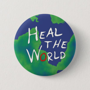 Heal the World 6 Cm Round Badge