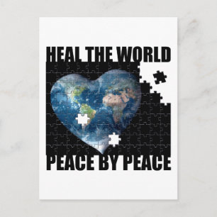 Heal the World Peace by Peace Postcard