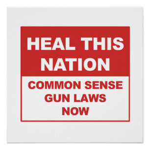 Heal This Nation - Common Sense Gun Laws Now! Poster