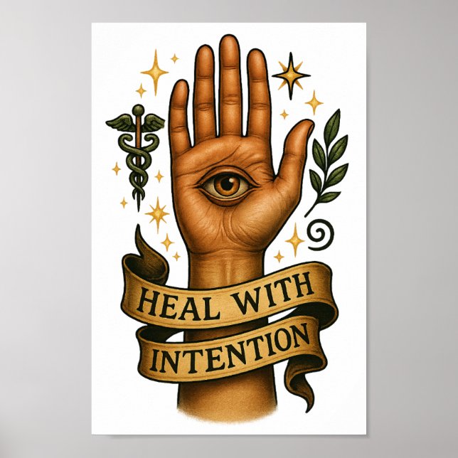 Heal With Intention – Spiritual Energy Healing Pos Poster (Front)