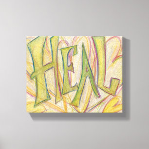 Heal Word Art Painting Wrapped Canvas Art