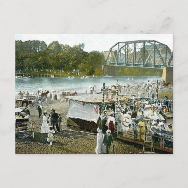 Healdsburg, CA Russian River 1908 Postcard (Front)