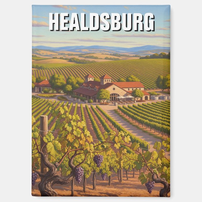 Healdsburg California Travel Magnet (Front)