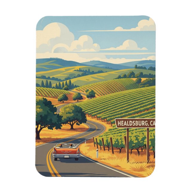 Healdsburg California Travel Magnet (Vertical)