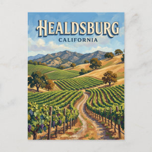 Healdsburg Wine Country Vineyard California Postcard