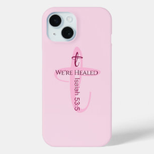 Healed by Jesus Bible Verse Christian Faith iPhone 15 Case