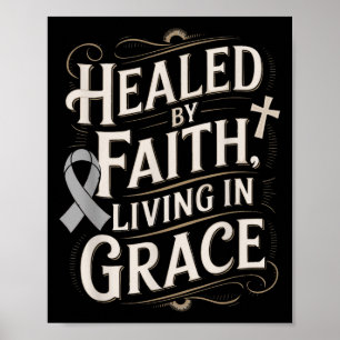 Healed Faith Living Grace Diabetes Awareness Poster