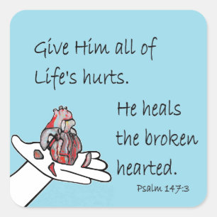 Healer of Broken Hearts Square Sticker