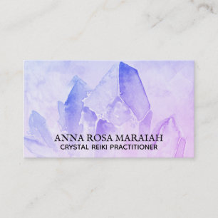 *~* Healer Reiki Crystal Healer Yoga Amethyst Business Card