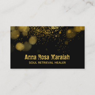*~* Healer Therapist Gold Glitter Bokeh Mystical Business Card