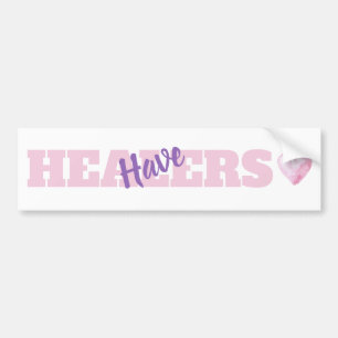 *~* Healers Have Heart Watercolor Reiki Healing Bumper Sticker