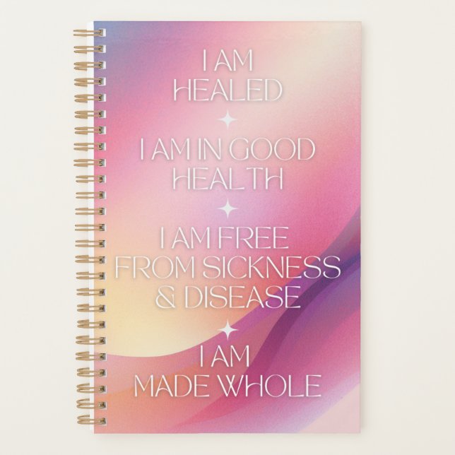 Healing Affirmations Personalised Planner (Front)