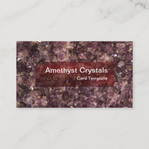 Healing Amethyst Crystals Business Card