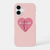 Healing Bible Verse Pink Heart Cross Simple Pretty