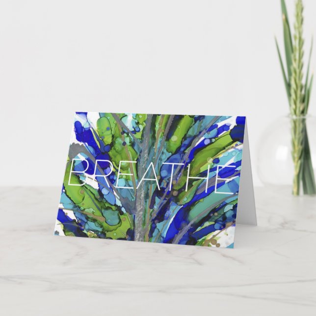 Healing Breath Lovitude Blank Note Card (Front)