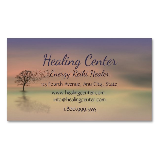 Healing Calm Peaceful Custom Business Card (Front)
