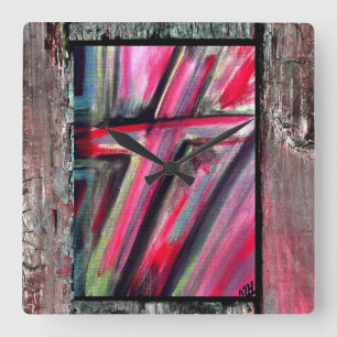 Healing Cross Square Wall Clock
