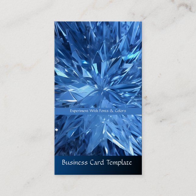 Healing Crystal Snowflake Business Card (Front)