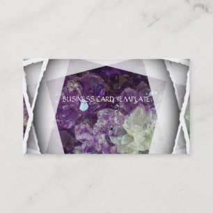 Healing Crystals Amethyst Business Card