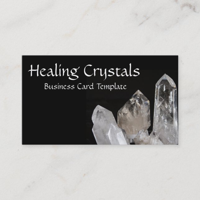 Healing Crystals Business Card (Front)