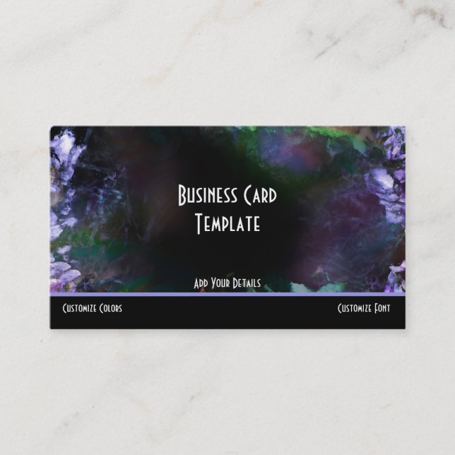 Healing Crystals Colours of Amethyst  Business Card (Front)