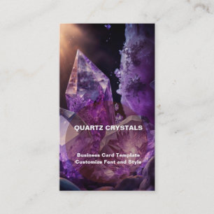 Healing Crystals - Crystal Amethyst  Business Card