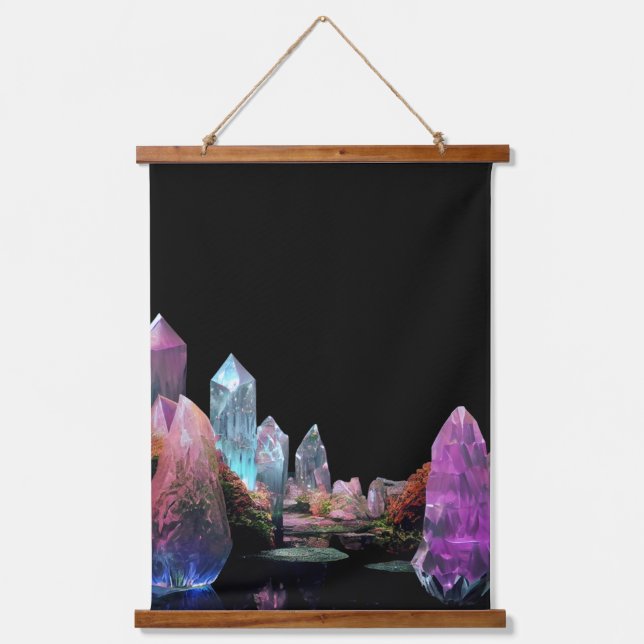 Healing Crystals Jewels Gemstones Hanging Tapestry (Front)