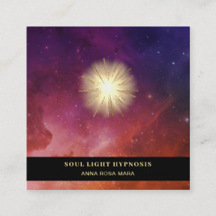 *~* Healing Energy Sun Burst Universe Star Cosmic Square Business Card