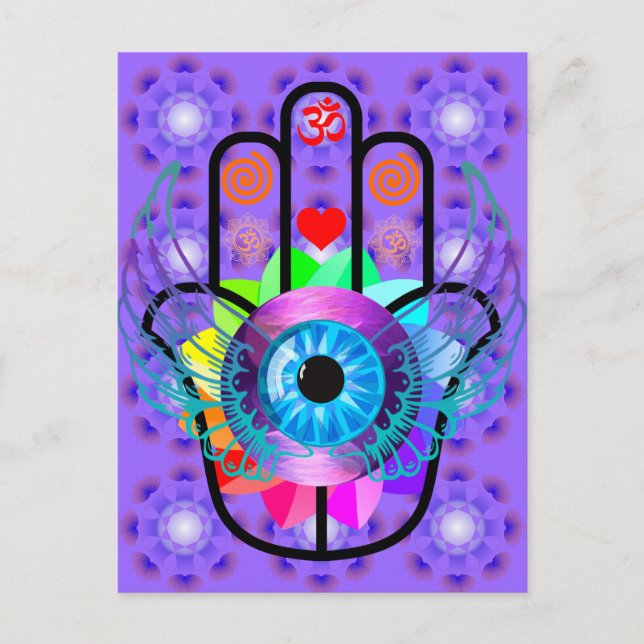 Healing Hamsa postcard (Front)