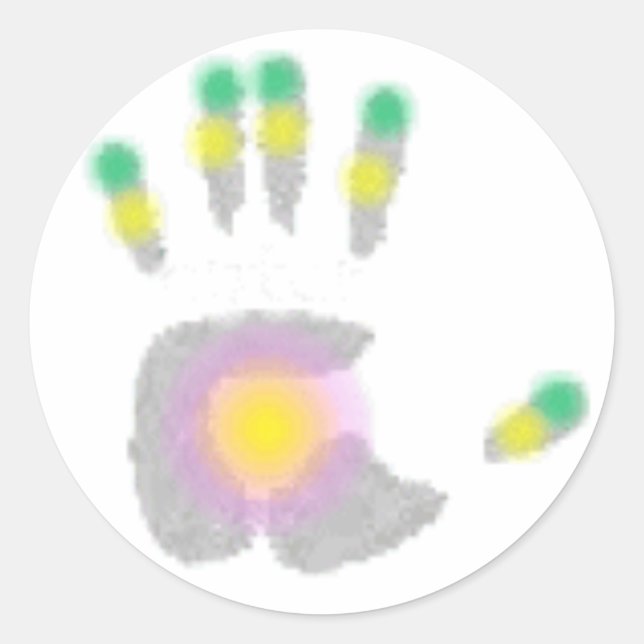 Healing Hand Classic Round Sticker (Front)
