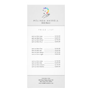 Healing Hand Logo Reiki, Massage, Wellness Lt Grey Rack Card