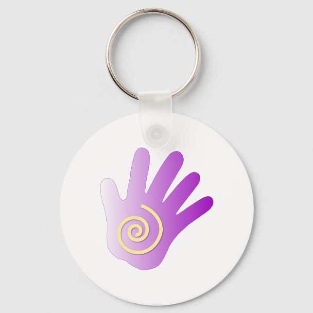 Healing Hand - Purple Key Ring (Front)