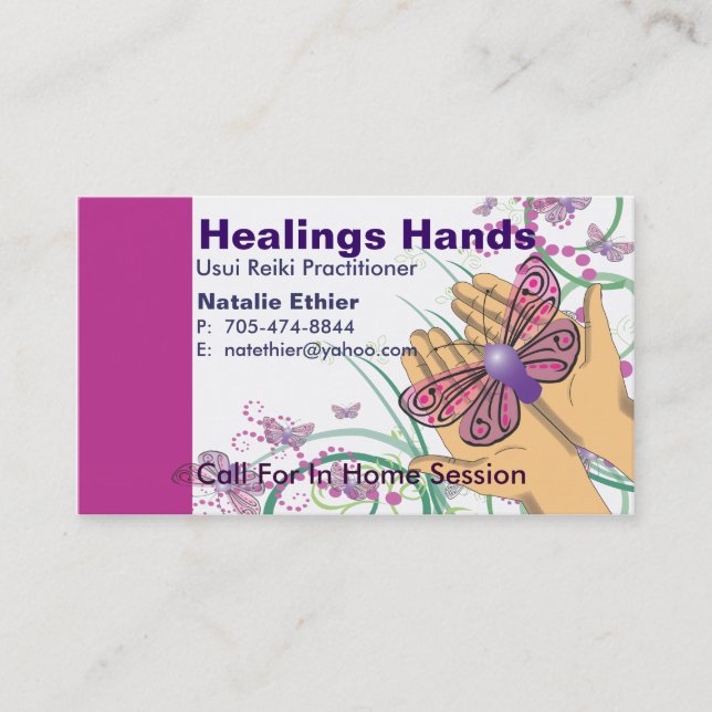 Healing Hands - Business Card2 Card (Front)