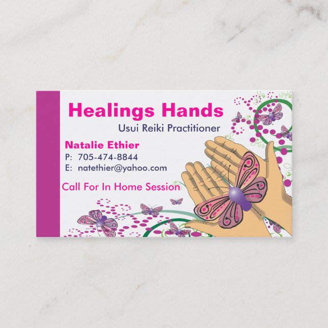 Healing Hands - Business Card2 Card (Front)