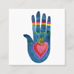 Healing hands business card square