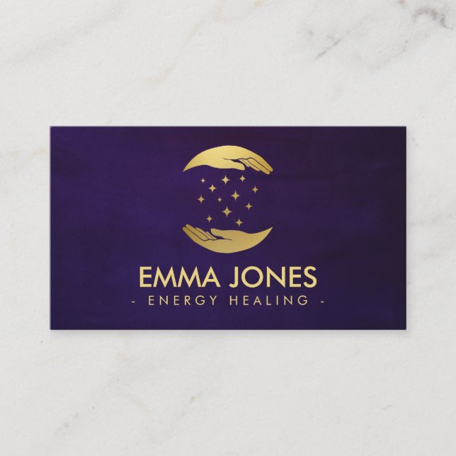 Healing Hands - Energy Healing  Business Card (Front)