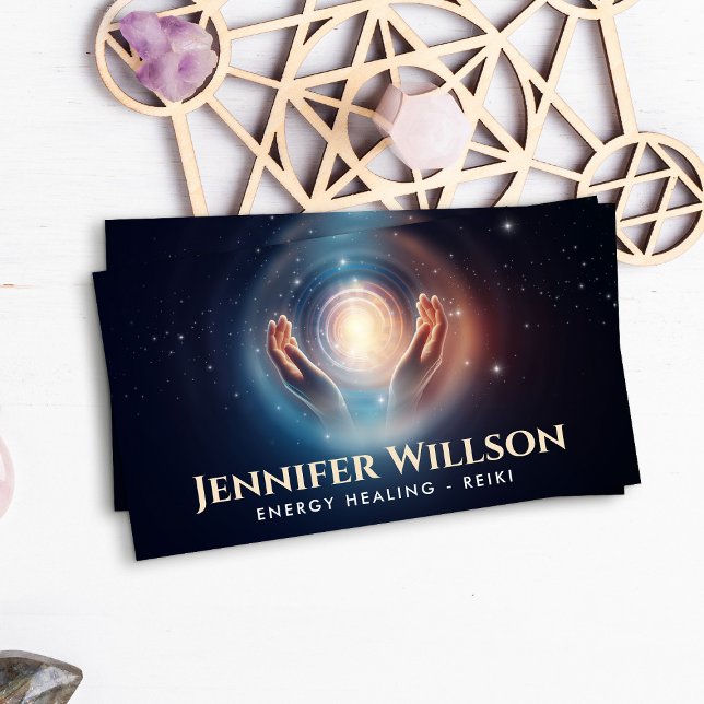Healing Hands- Energy Healing - Reiki Business Card (Creator Uploaded)