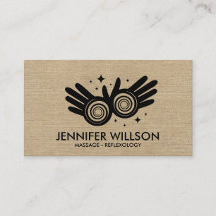 Healing Hands Energy Spiral Appointment Business Card