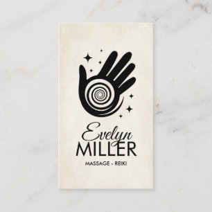 Healing Hands Energy Spiral Business Card
