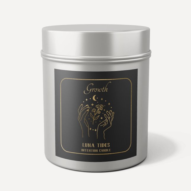 Healing Hands Growth Intention Candle Label (Creator Uploaded)