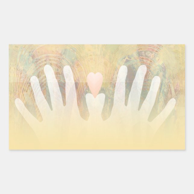 Healing Hands Massage Rectangular Sticker (Front)