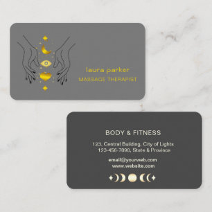 Healing Hands Massage Thearapist Holistic Fitness Business Card