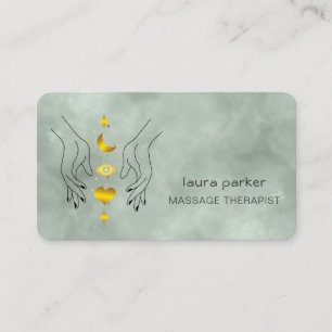 Healing Hands Massage Thearapist Holistic Fitness Business Card