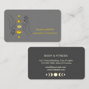 Healing Hands Massage Thearapist Holistic Fitness Business Card