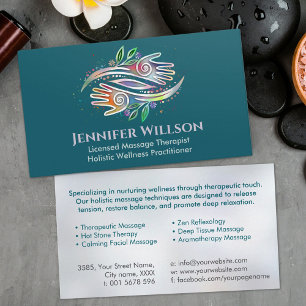 Healing Hands Massage Therapist  Business Card