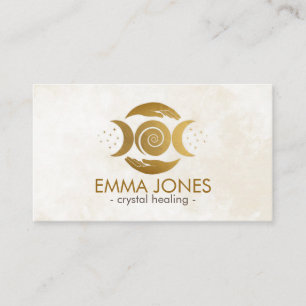 Healing Hands - Triple Moon - Golden Business Card