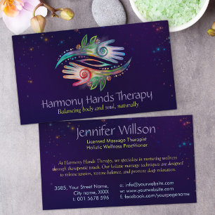 Healing Hands Watercolor Art Business Card