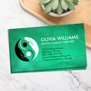 Healing Hands Yin Yang symbol Appointment Business Card
