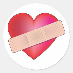 Healing Heart Classic Round Sticker