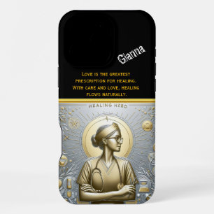 Healing Hero: A Nurse Practitioner in Golden Light iPhone 16 Pro Max Case
